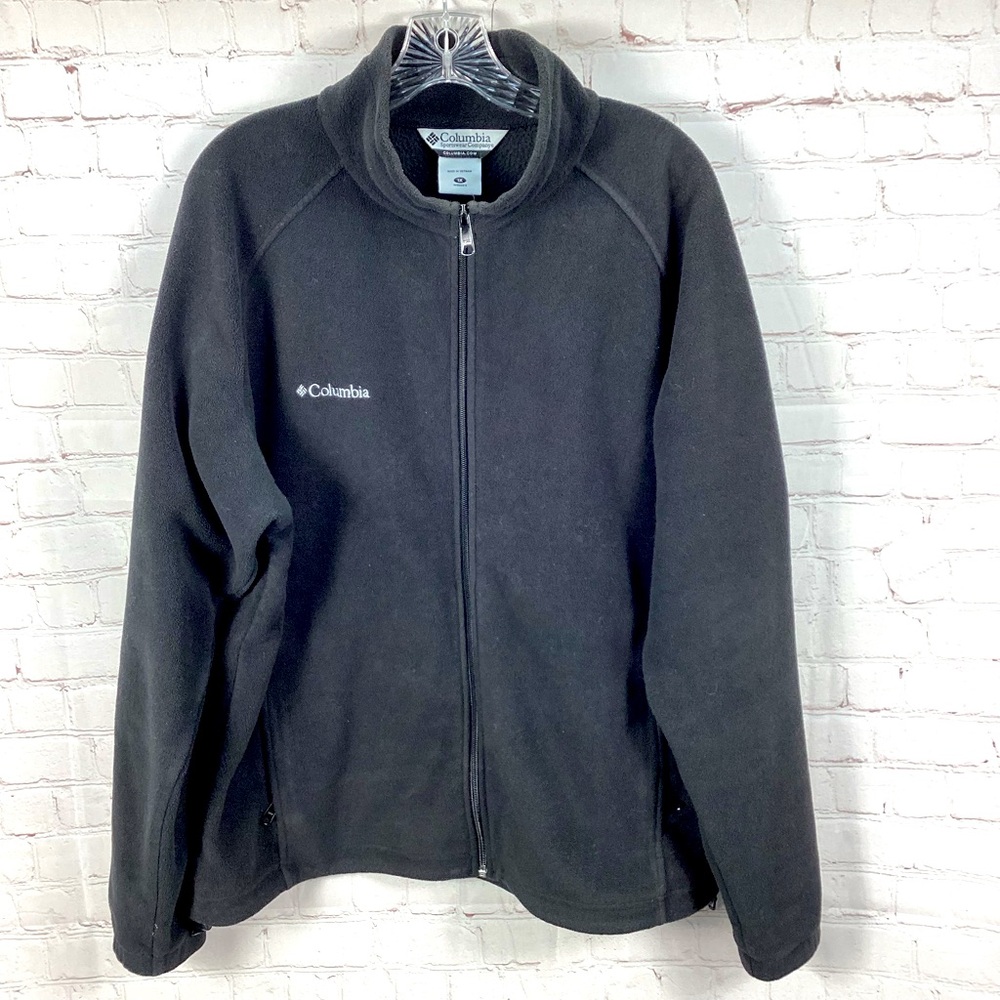 Columbia Fleece‎ Jacket Women’s Size 1X Black Full Zip Pockets Soft Warm